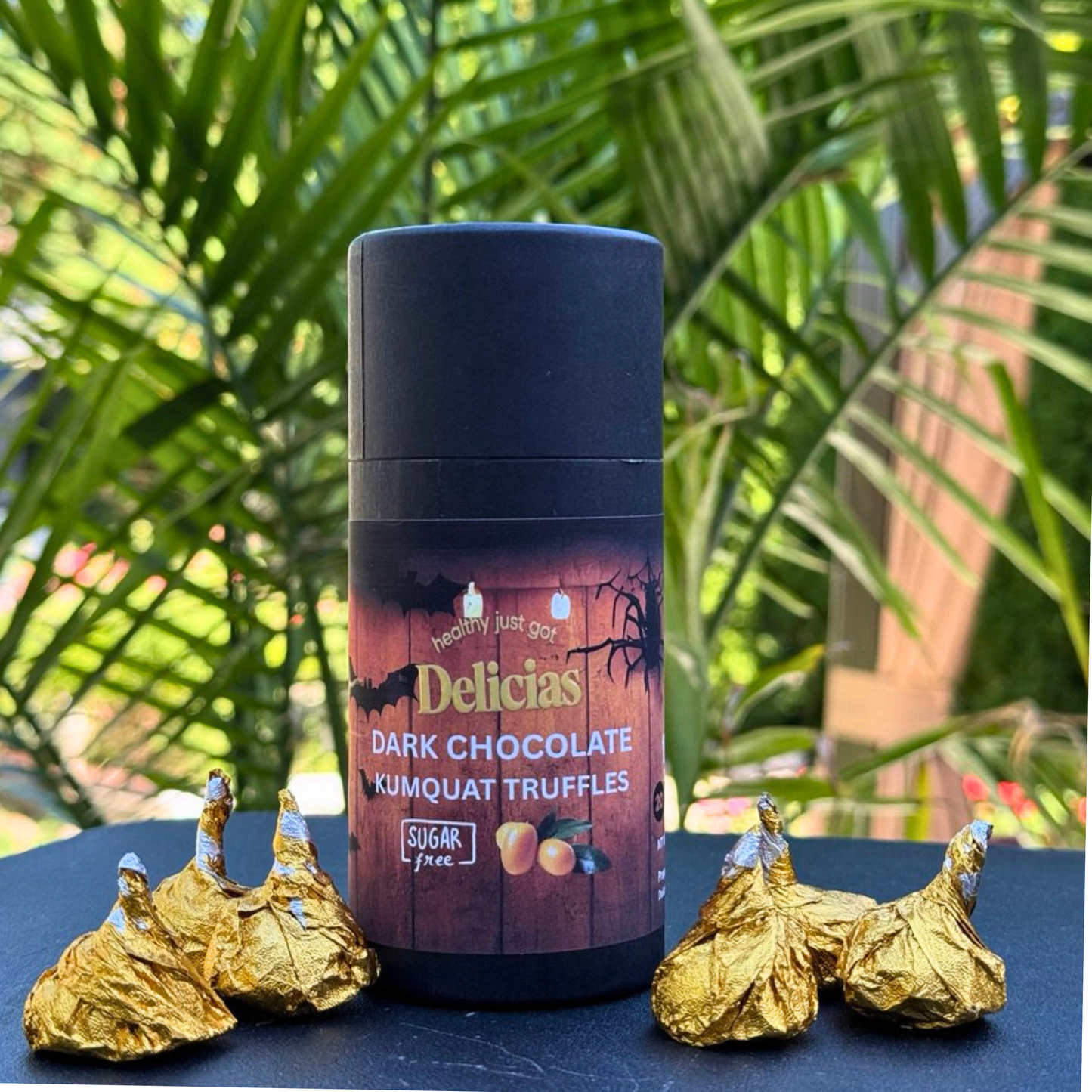 Kumquat Dark Chocolate Truffles – Halloween Edition- 10-Piece Box